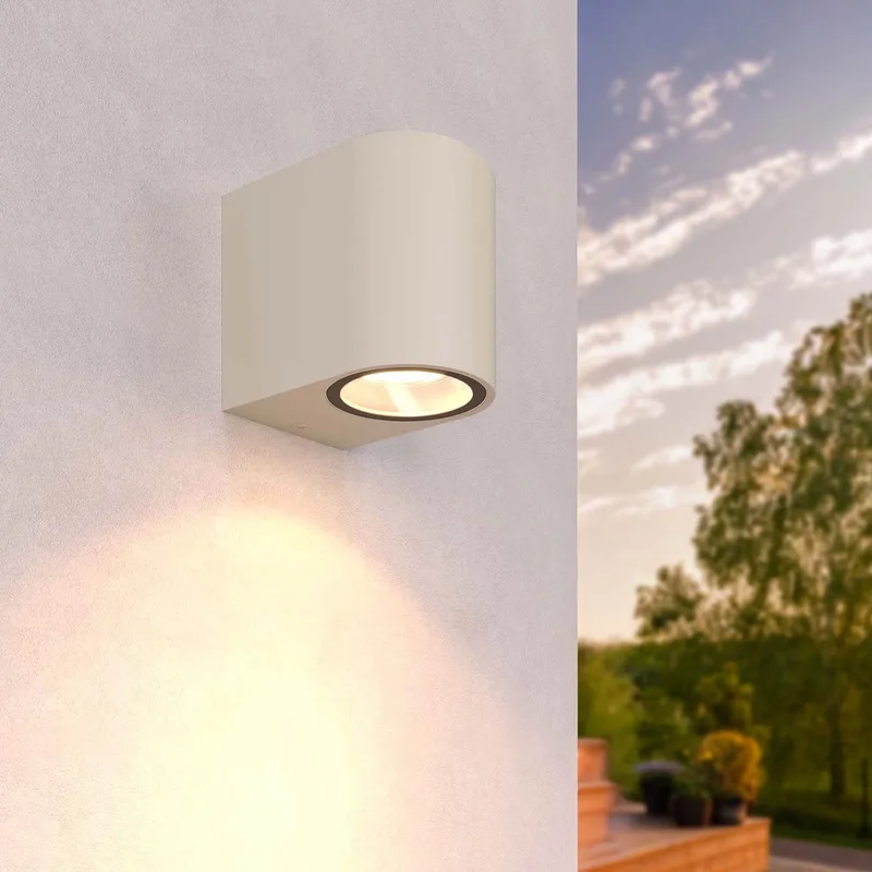 Wandlamp Buiten Sacramento, GU10 Fitting fra Ledvion i Beige – produktbillede
