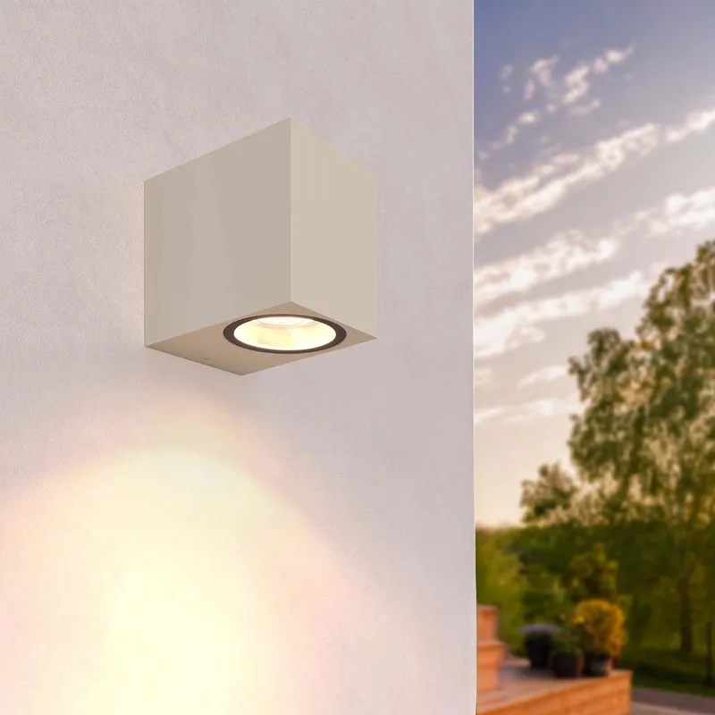 Wandlamp Buiten San Diego, GU10 Fitting de Ledvion en Beige – photo produit