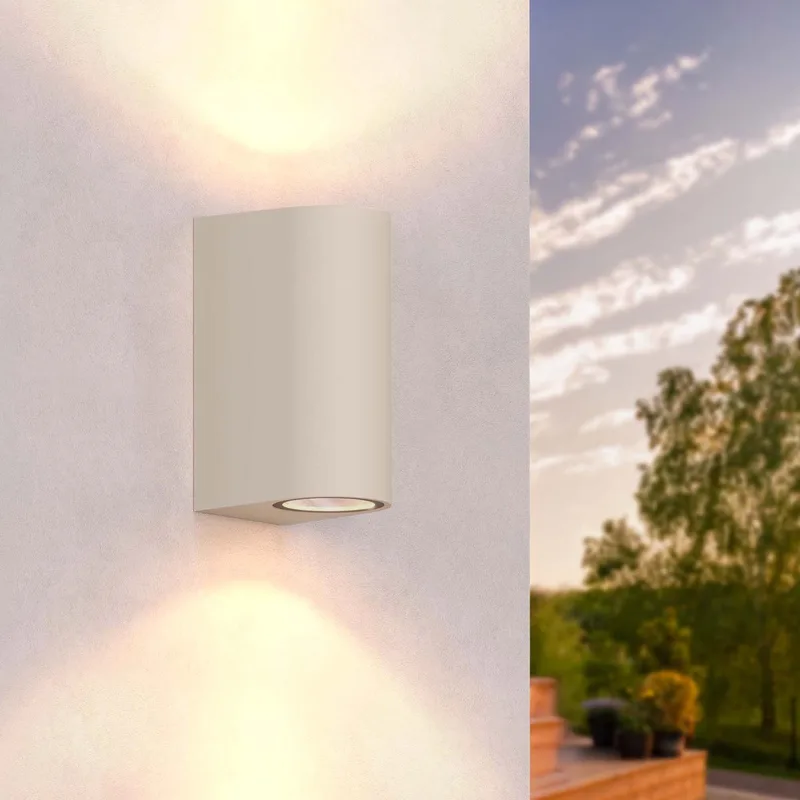 Wandlamp Buiten Santa Barbara, GU10 Fitting fra Ledvion i Beige – produktbillede