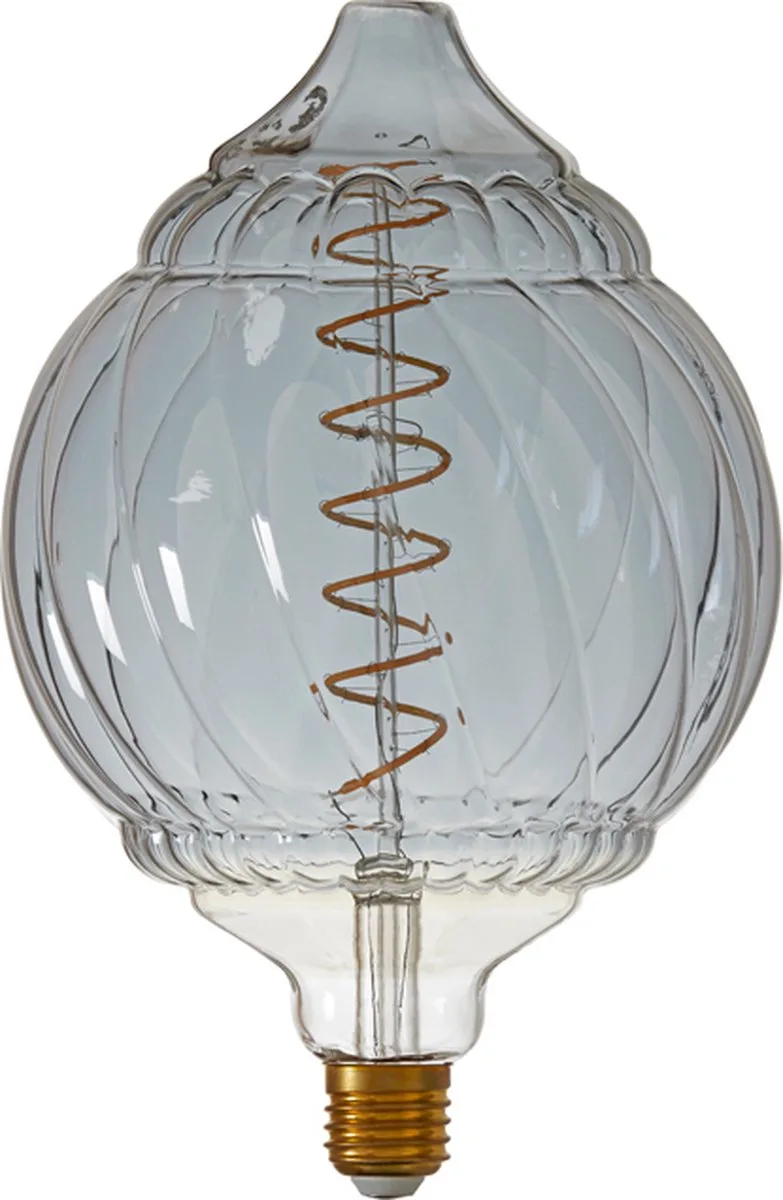 Deco LED globe Ø16x25 cm BAROQUE 4W smoke E27 dimbaar från Light & Living – produktbild