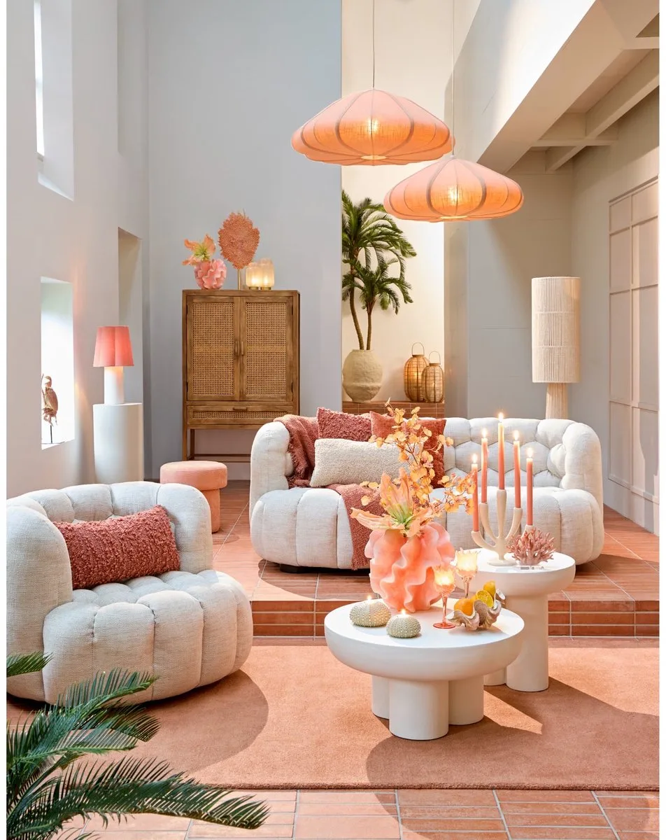 Hanglamp Cesano - Licht - Ø50cm - Modern - Hanglampen Eetkamer, Slaapkamer, Woonkamer de Light & Living en Rose – photo produit