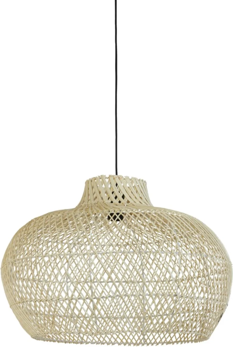 Hanglamp Charita - Rotan - Ø60cm - Bohemian - Hanglampen Eetkamer, Slaapkamer, Woonkamer de Light & Living en Marron – photo produit