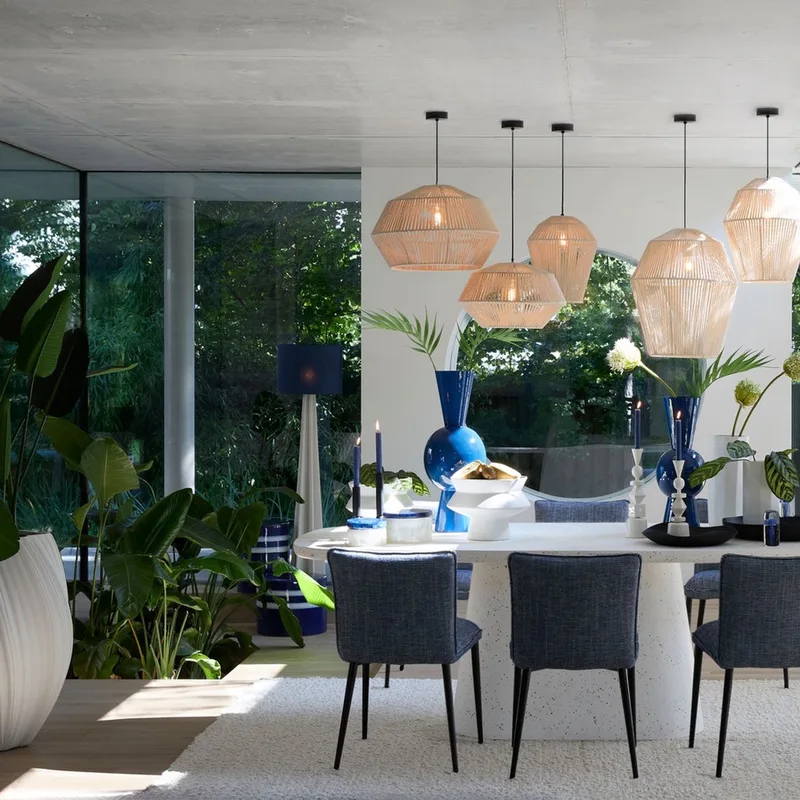 Hanglamp Deya - Crème - Ø40cm - Modern - Hanglampen Eetkamer, Slaapkamer, Woonkamer de Light & Living en Blanc – photo produit