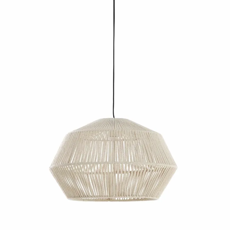 Hanglamp Deya - Crème - Ø49cm - Modern - Hanglampen Eetkamer, Slaapkamer, Woonkamer by Light & Living in White – product photo