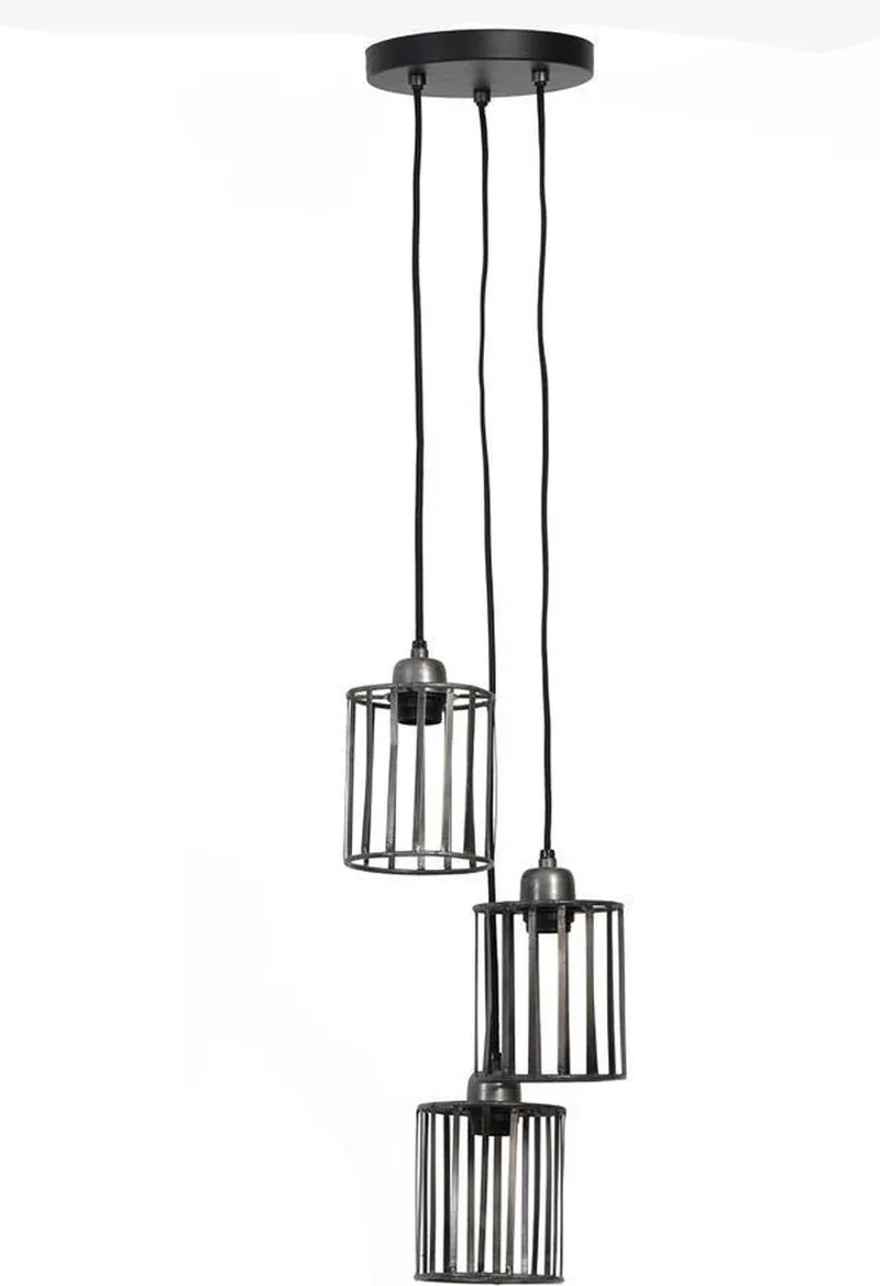 Hanglamp DYNTHE - antiek zink van Light & Living in Grijs – productfoto