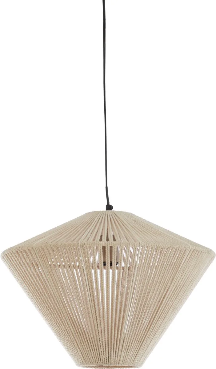 Hanglamp Felida - Crème - Ø42cm - Modern - Hanglampen Eetkamer, Slaapkamer, Woonkamer de Light & Living en Blanc – photo produit
