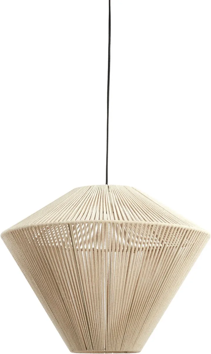Hanglamp Felida - Crème - Ø53cm - Modern - Hanglampen Eetkamer, Slaapkamer, Woonkamer de Light & Living en Blanc – photo produit