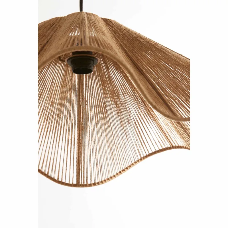 Hanglamp Fodara - Naturel - Ø60cm - Modern - Hanglampen Eetkamer, Slaapkamer, Woonkamer by Light & Living in Brown – product photo