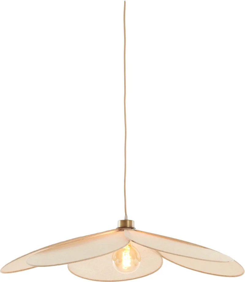 Hanglamp Fyano - Zand - Ø79cm - Modern - Hanglampen Eetkamer, Slaapkamer, Woonkamer von Light & Living in Braun – Produktfoto