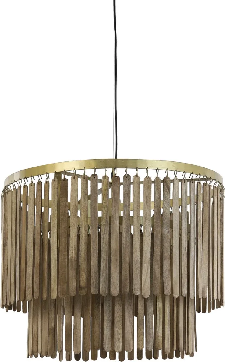 Hanglamp Gularo - Donkerbruin - Ø60cm - Modern - Hanglampen Eetkamer, Slaapkamer, Woonkamer von Light & Living in Braun – Produktfoto
