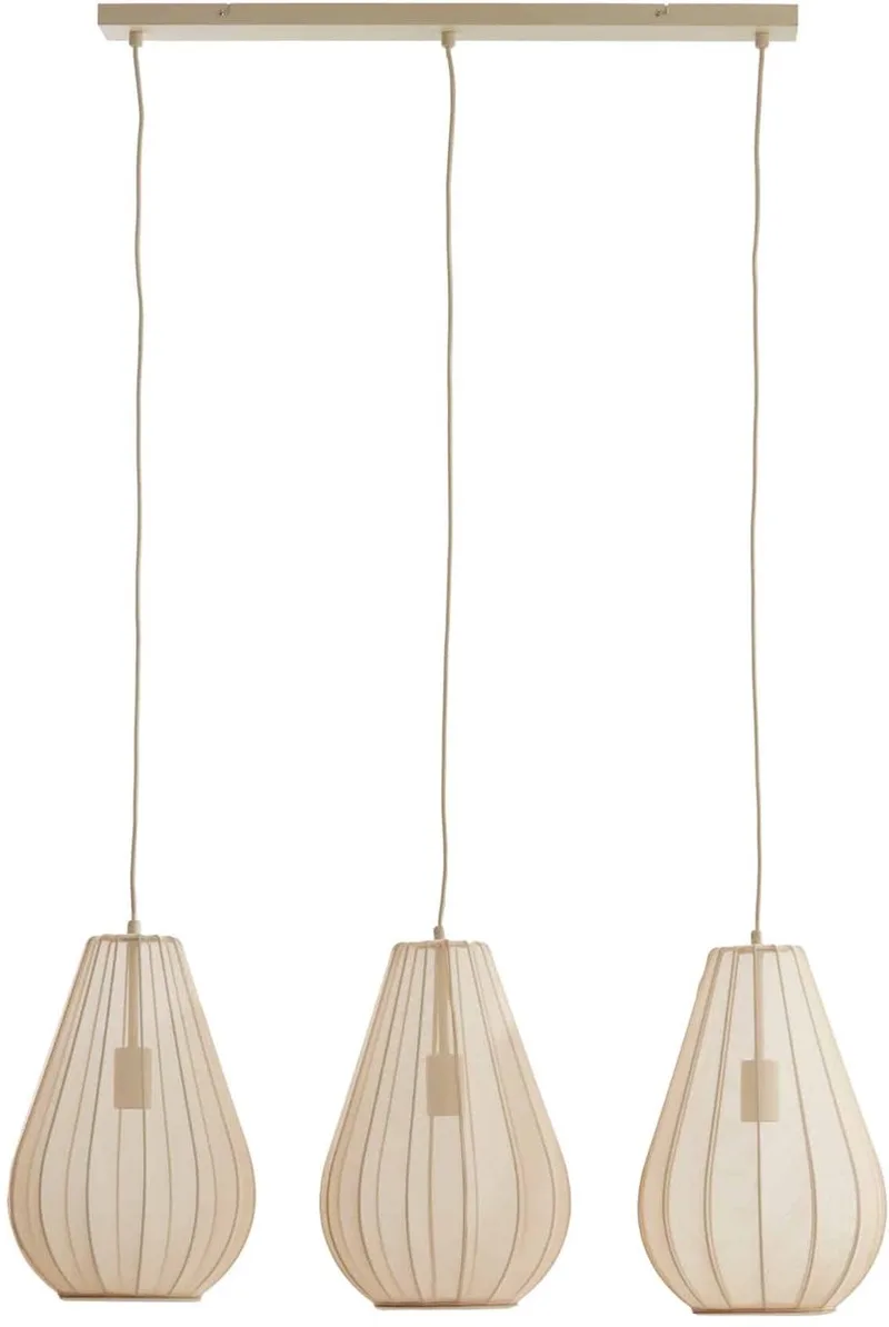 Hanglamp Itela - Zand - 80x8x40cm - Modern - Hanglampen Eetkamer, Slaapkamer, Woonkamer de Light & Living en Marron – photo produit