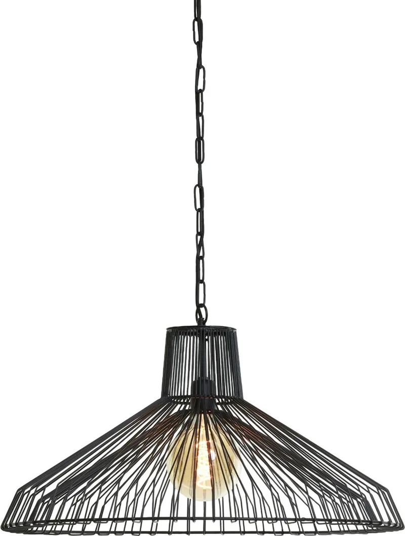 Hanglamp Kasper - Ø65cm - Modern - Hanglampen Eetkamer, Slaapkamer, Woonkamer van Light & Living in Zwart – productfoto