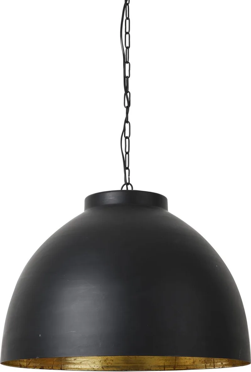 Hanglamp Kylie - Zwart/Goud - Ø60cm - Modern - Hanglampen Eetkamer, Slaapkamer, Woonkamer de Light & Living en Noir – photo produit