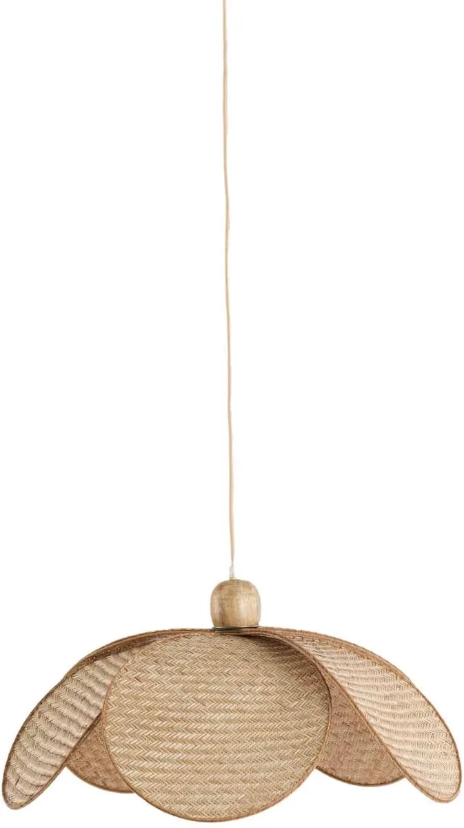 Hanglamp Lavrio - Naturel - Ø48cm - Modern - Hanglampen Eetkamer, Slaapkamer, Woonkamer de Light & Living en Marron – photo produit