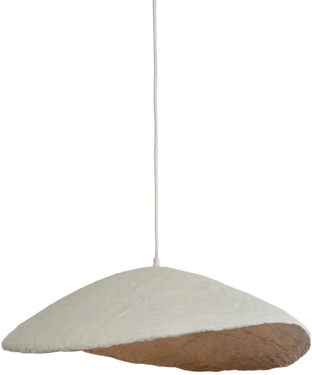 Hanglamp Lonia - Crème - 71x53.5x23cm - Modern - Hanglampen Eetkamer, Slaapkamer, Woonkamer de Light & Living en Blanc – photo produit