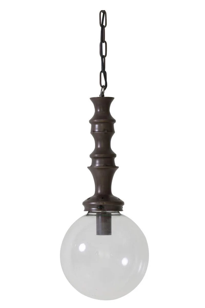 Hanglamp LUCI Ø25x57 cm - glas+ antiek zilver von Light & Living in Helder – Produktfoto