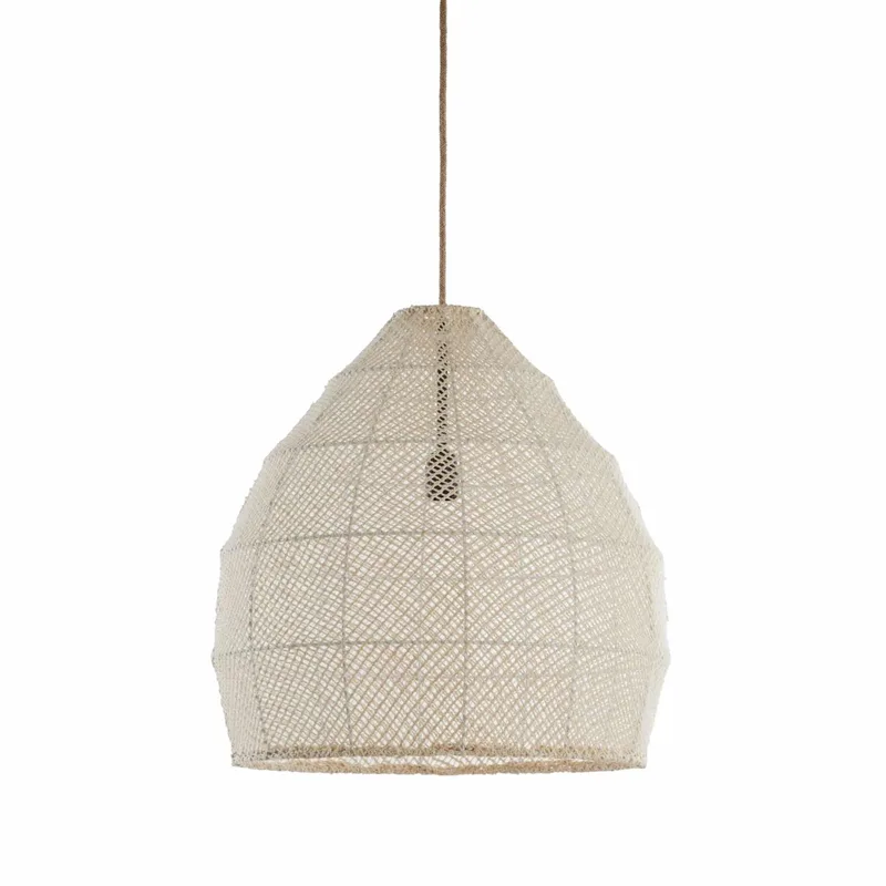 Hanglamp Makassar - Ø50x50cm - Modern - Hanglampen Eetkamer, Slaapkamer, Woonkamer de Light & Living en Blanc – photo produit