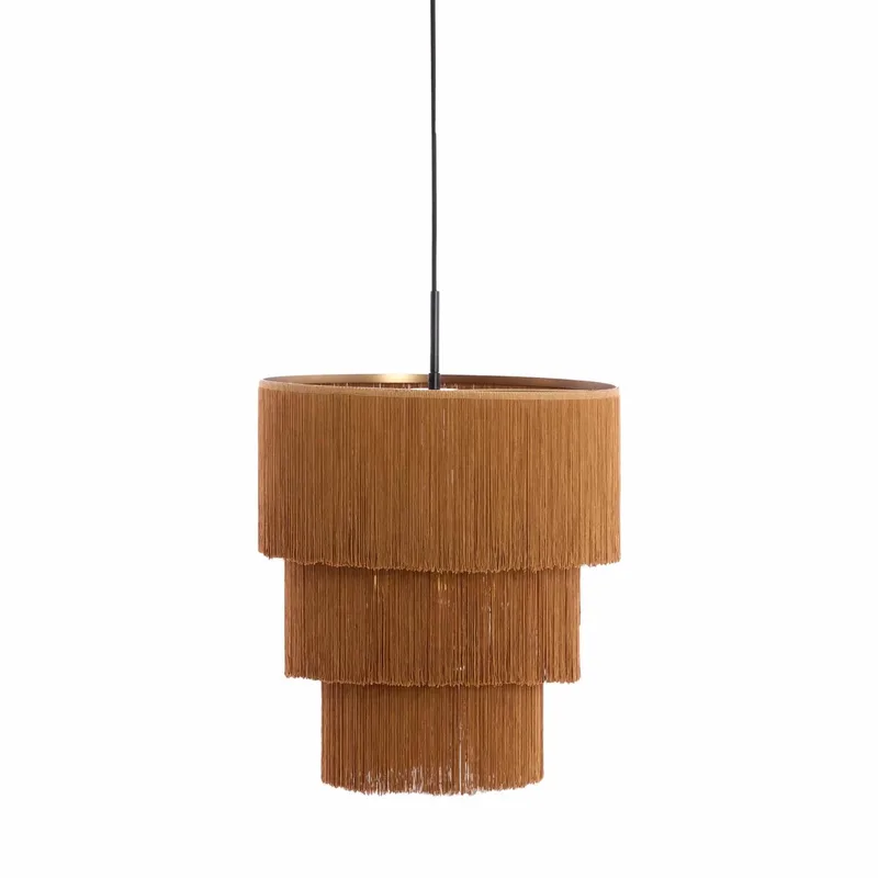 Hanglamp Malaika - Ø45x50cm - Modern - Hanglampen Eetkamer, Slaapkamer, Woonkamer van Light & Living in Bruin – productfoto