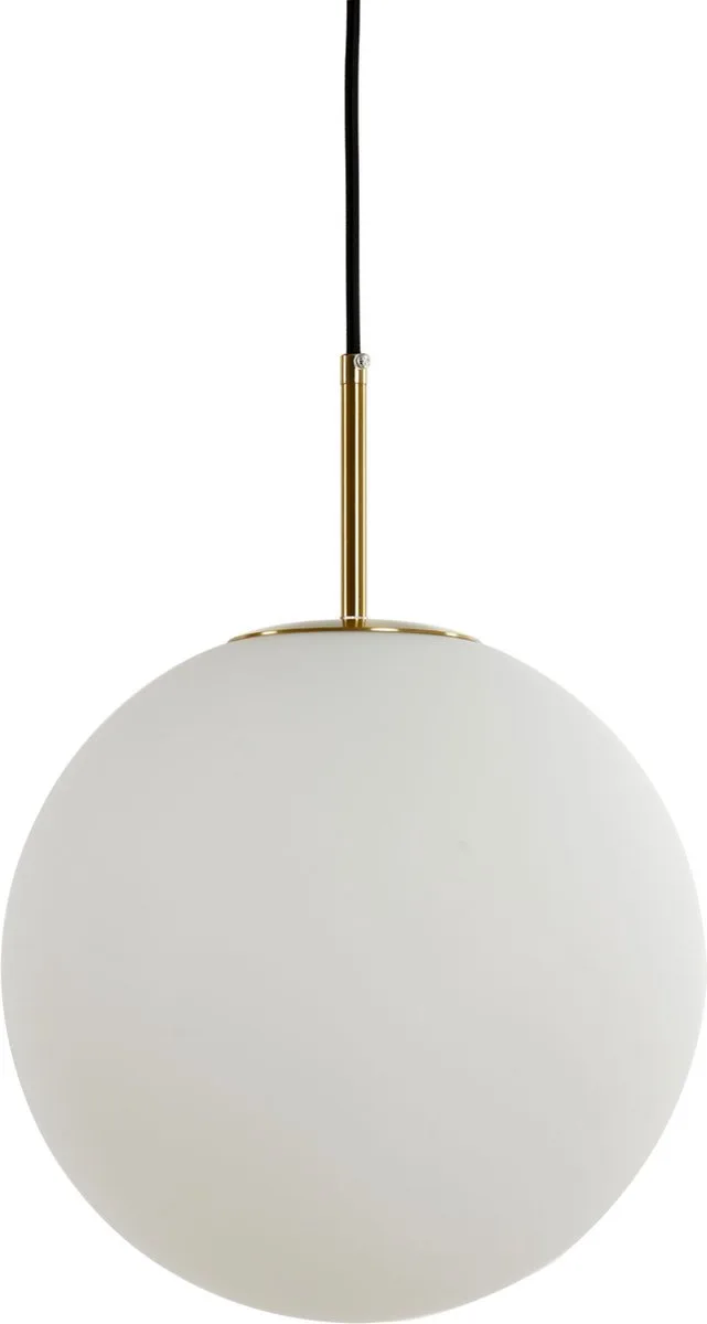 Hanglamp Medina - Glas- Ø40cm - Modern - Hanglampen Eetkamer, Slaapkamer, Woonkamer fra Light & Living i Hvid – produktbillede