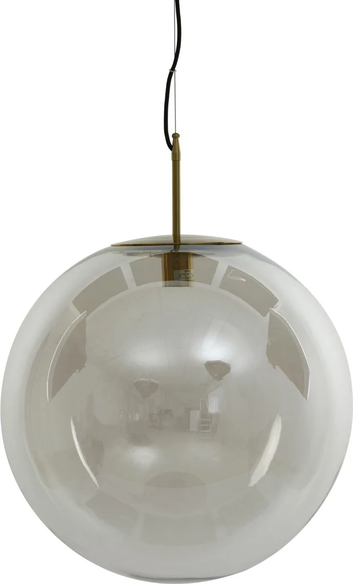 Hanglamp Medina - Smoke Glas - Ø48cm - Modern - Hanglampen Eetkamer, Slaapkamer, Woonkamer von Light & Living in Helder – Produktfoto