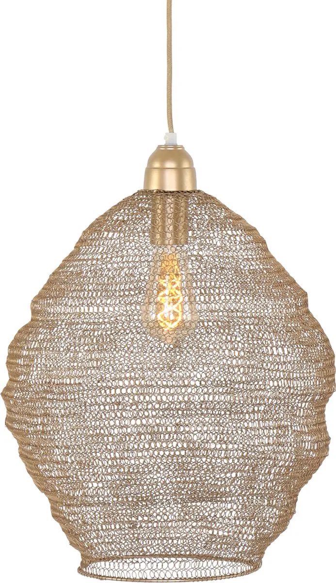 Hanglamp Nina - Antiek - Ø38cm - Modern - Hanglampen Eetkamer, Slaapkamer, Woonkamer de Light & Living en Bronze – photo produit