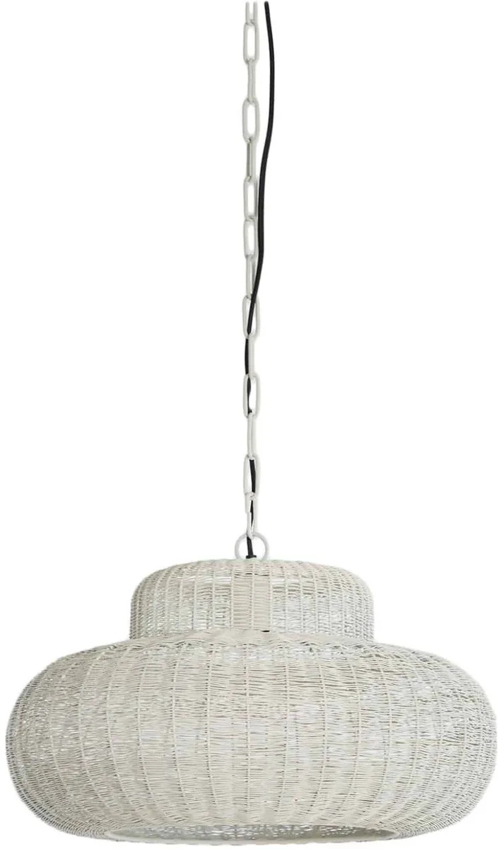 Hanglamp Piedra - Ø47cm - Modern - Hanglampen Eetkamer, Slaapkamer, Woonkamer de Light & Living en Blanc – photo produit