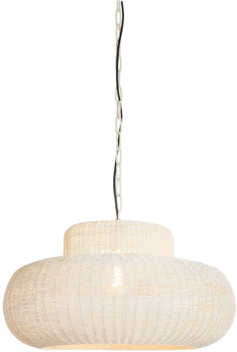 Hanglamp Piedra - Ø59cm - Modern - Hanglampen Eetkamer, Slaapkamer, Woonkamer fra Light & Living i Hvid – produktbillede