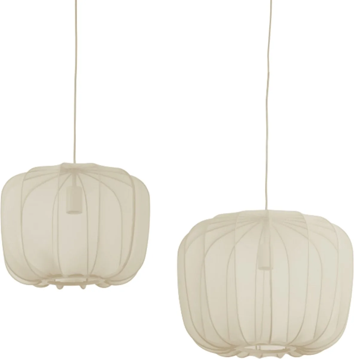 Hanglamp Plumeria - Set Ø40+Ø50cm - Modern - Hanglampen Eetkamer, Slaapkamer, Woonkamer by Light & Living in Zand – product photo