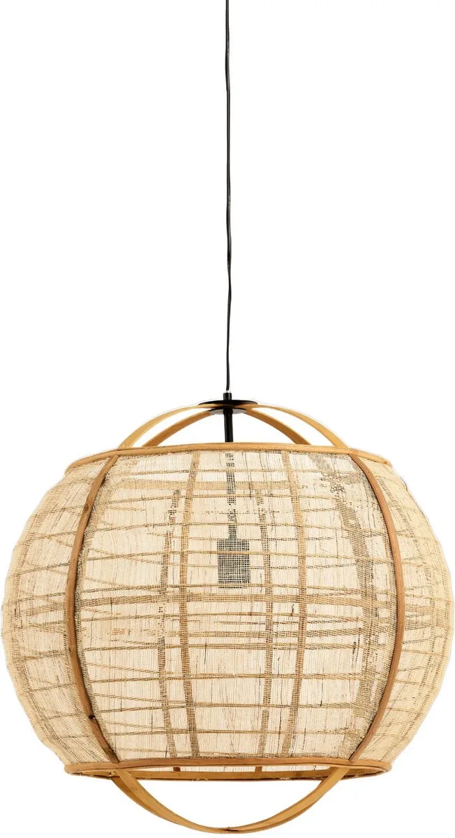 Hanglamp Reeva - Beige - Ø50,5cm - Bohemian - Hanglampen Eetkamer, Slaapkamer, Woonkamer fra Light & Living i Hvid – produktbillede