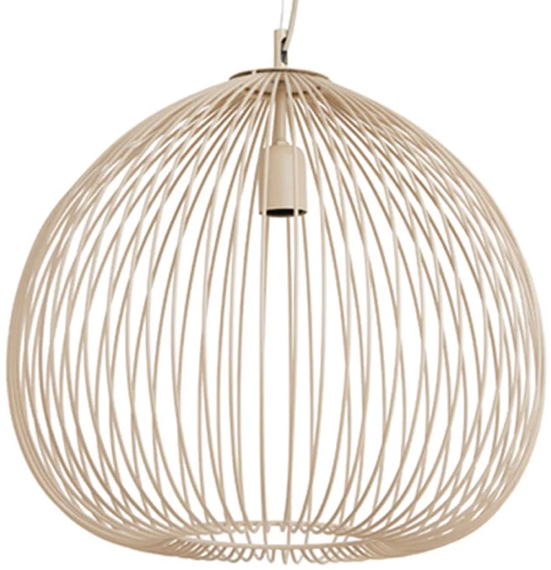 Hanglamp Rilana - Beige - Ø45cm - Modern - Hanglampen Eetkamer, Slaapkamer, Woonkamer från Light & Living i Vit – produktbild