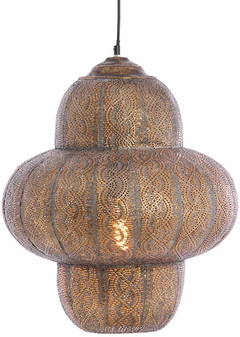 Hanglamp Ryota - Ø42cm - Modern - Hanglampen Eetkamer, Slaapkamer, Woonkamer von Light & Living in Braun – Produktfoto