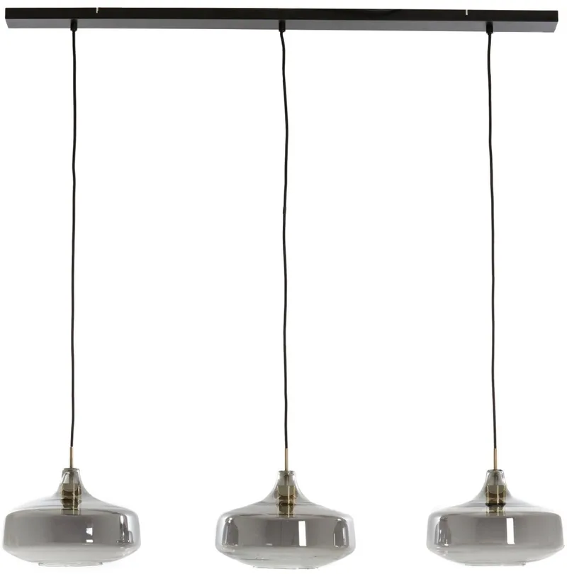 Hanglamp Solna - Antiek Brons - 120x30x21cm - Modern - Hanglampen Eetkamer, Slaapkamer, Woonkamer de Light & Living en Gris – photo produit