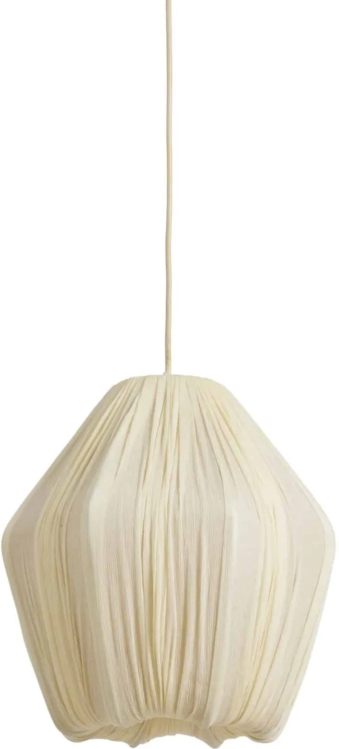 Hanglamp Tambisan - Crème - 34x34x36cm - Japandi - Hanglampen Eetkamer, Slaapkamer, Woonkamer by Light & Living in White – product photo