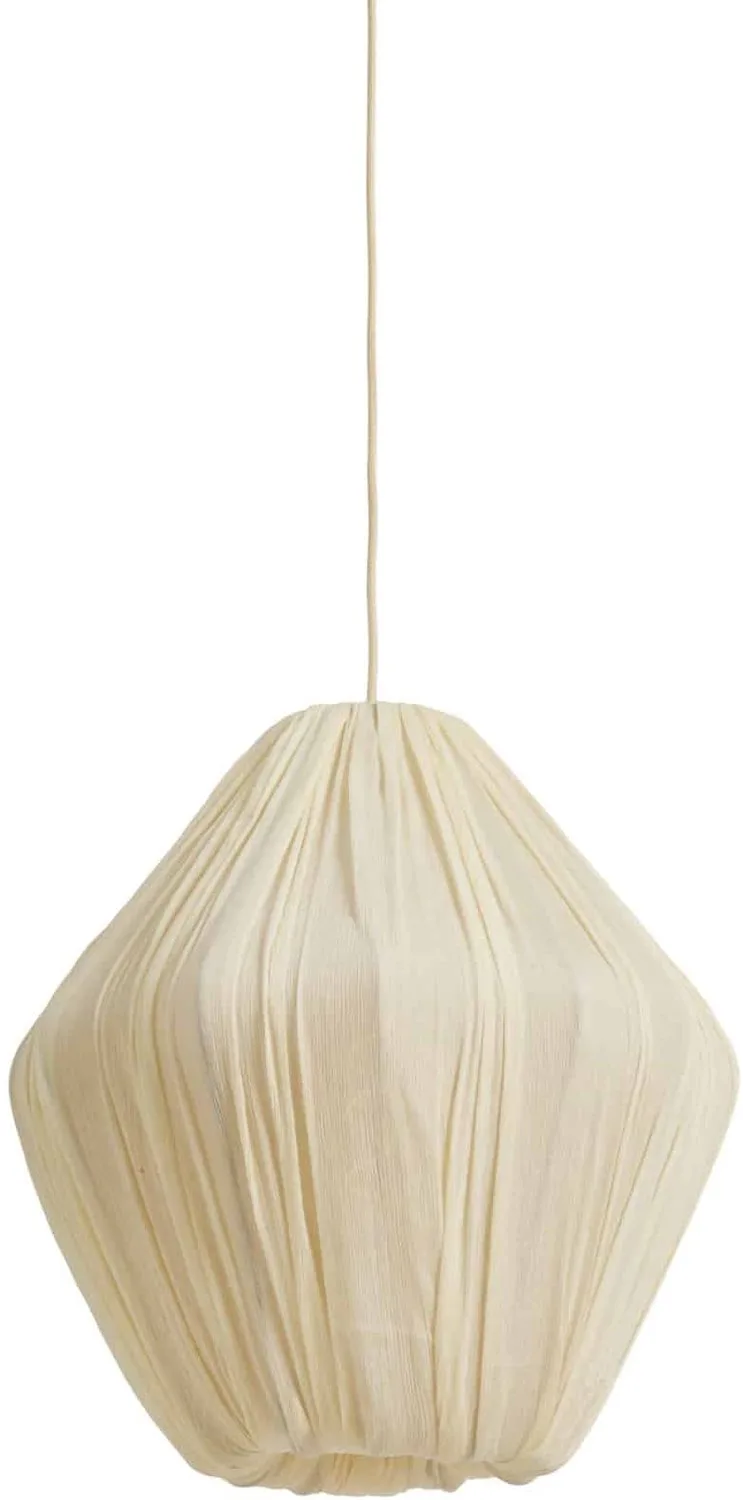 Hanglamp Tambisan - Crème - 44x44x46cm - Japandi - Hanglampen Eetkamer, Slaapkamer, Woonkamer van Light & Living in Wit – productfoto