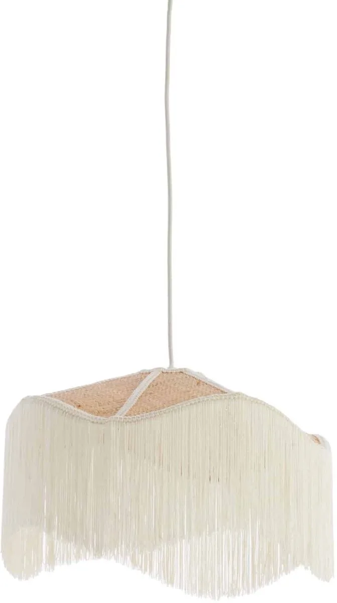Hanglamp Tiffany - Ø40x26cm - Retro - Hanglampen Eetkamer, Slaapkamer, Woonkamer by Light & Living in White – product photo