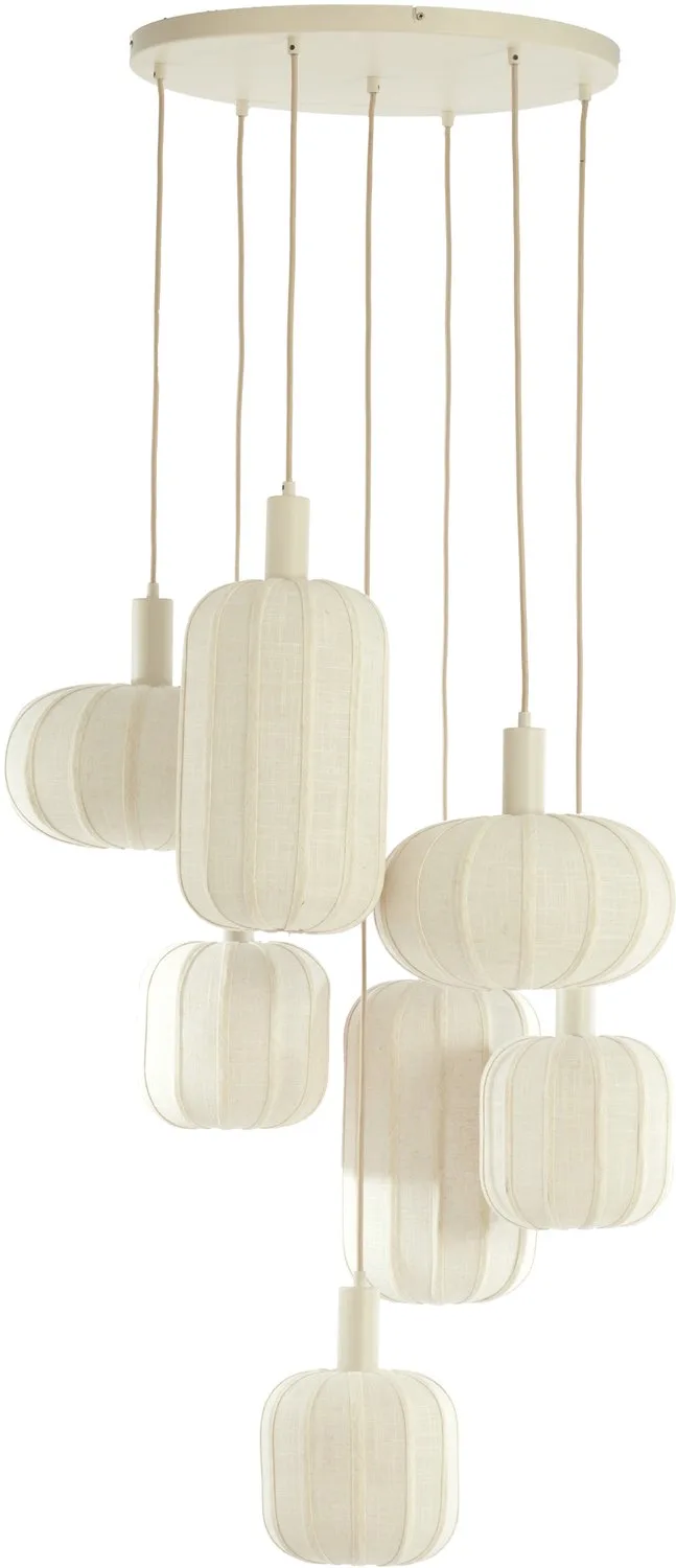 Hanglamp TUFIA - 53x53x104 cm de Light & Living en Blanc – photo produit