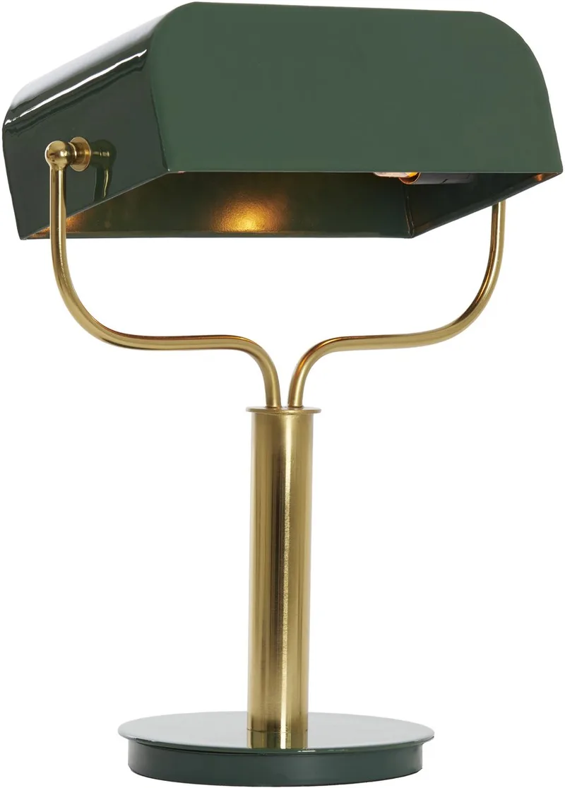 Tafellamp Ayer 43cm von Light & Living in Dunkelgrün – Produktfoto