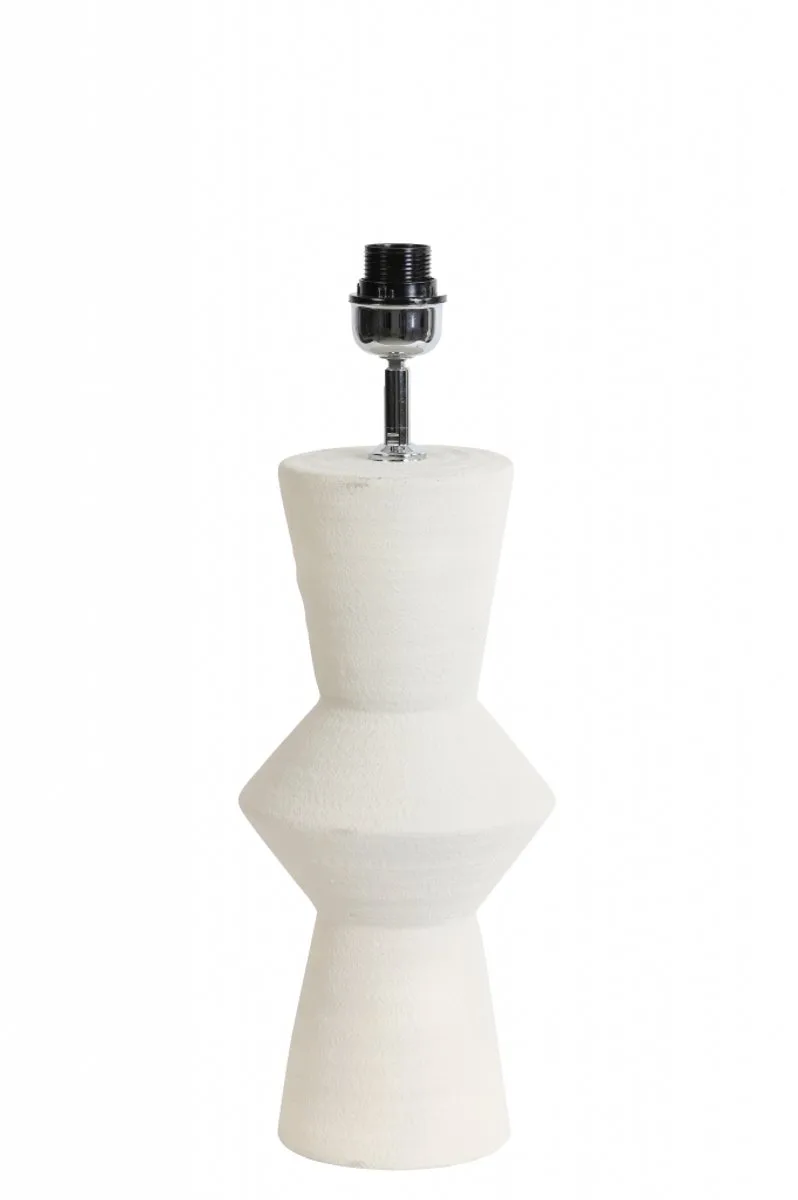 Tafellamp Ayla Keramiek, 51cm - Crème (excl. kap) von Light & Living in Weiß – Produktfoto