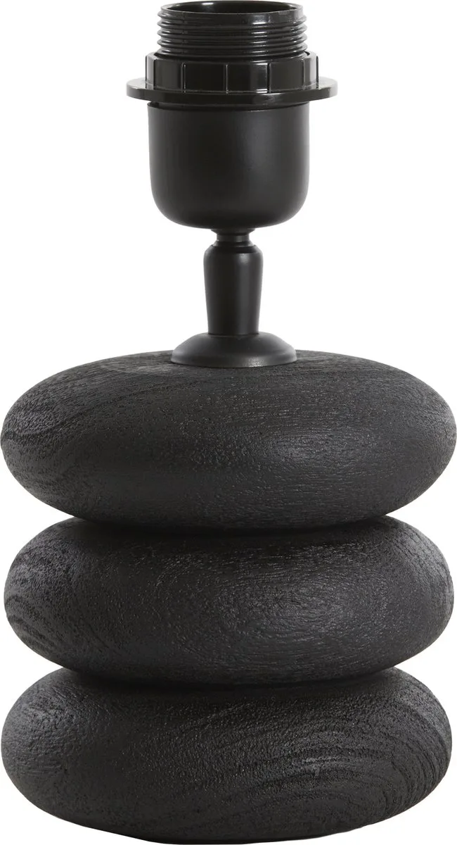 Tafellamp Budongo Mangohout, 12cm - (excl. kap) de Light & Living en Noir – photo produit