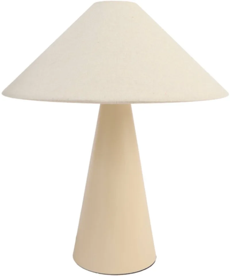 Tafellamp E14 Ø40x44,5 cm DOLORE zand+linnen naturel fra Light & Living i Brun – produktbillede