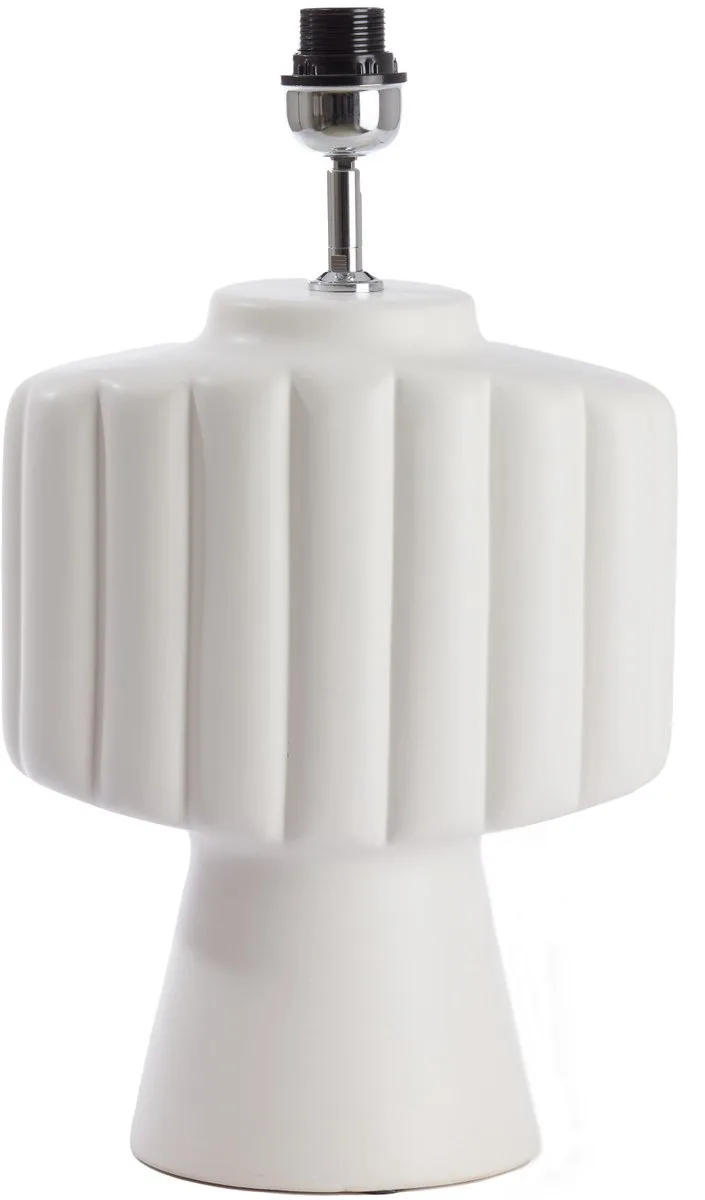 Tafellamp Gandara Keramiek, 49cm (excl. kap) de Light & Living en Blanc – photo produit