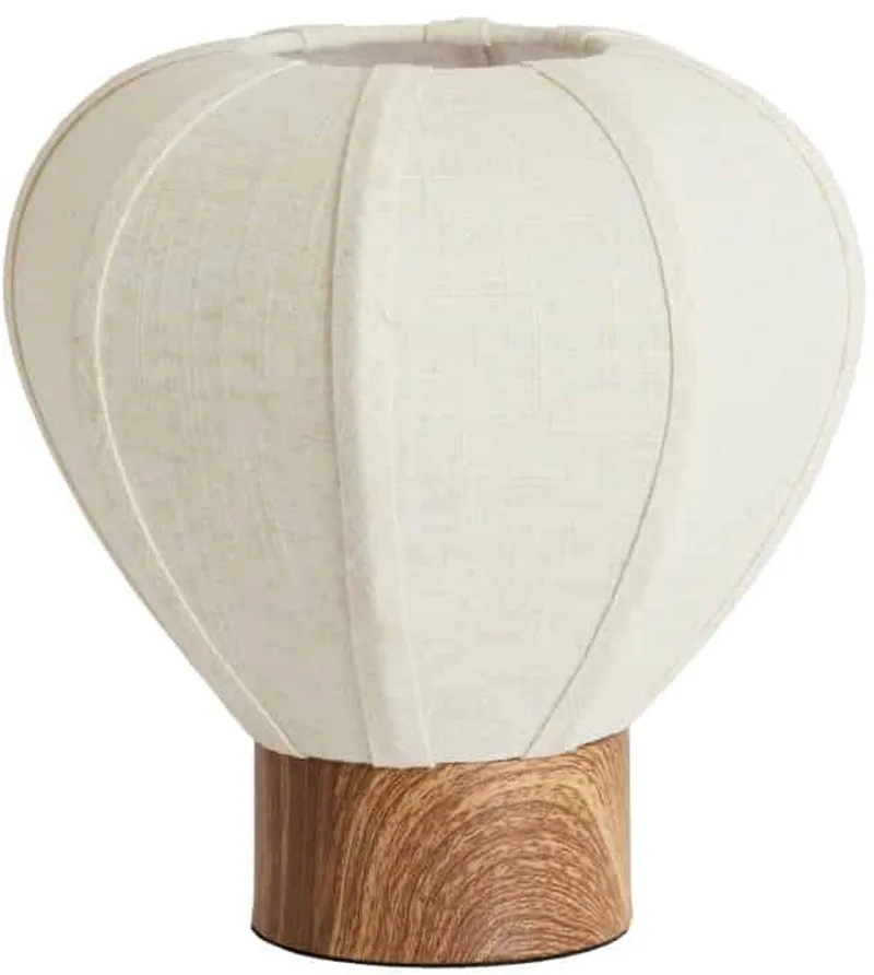 Tafellamp Kyzo - Naturel - Ø23x23.5cm - Modern de Light & Living en Blanc – photo produit