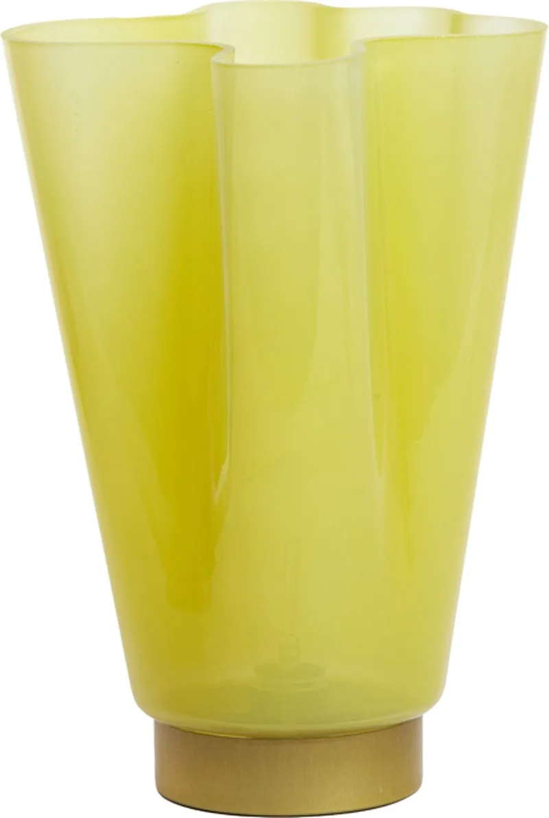 Tafellamp LED Ø16,5x29 cm MALU glas licht geel fra Light & Living i Orange – produktbillede