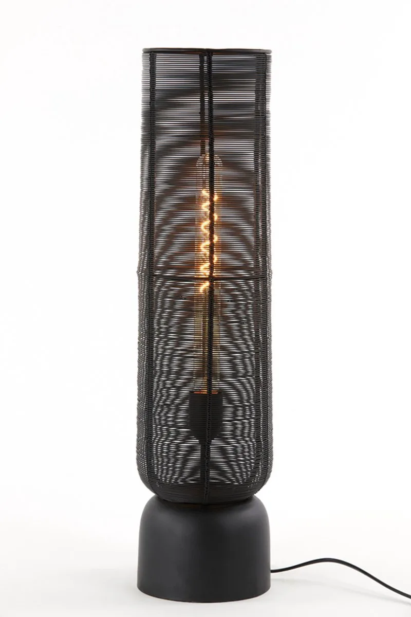 Tafellamp Lezuza 60cm - Mat von Light & Living in Schwarz – Produktfoto