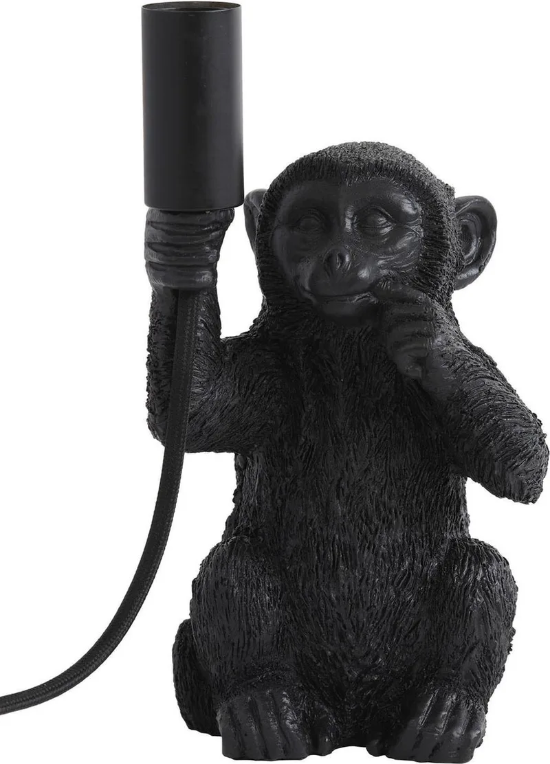 Tafellamp Monkey - 13x12,5x23,5cm - Modern de Light & Living en Noir – photo produit