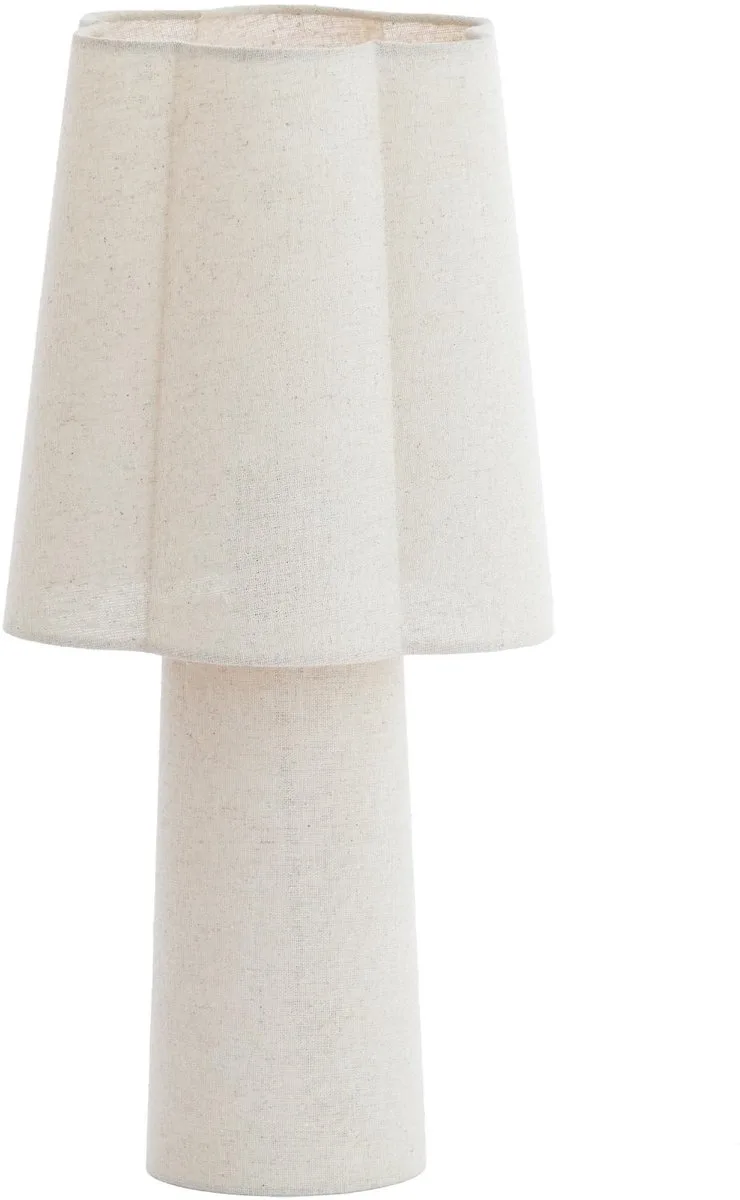 Tafellamp Musaby - Linnen - Ø25cm - Modern de Light & Living en Blanc – photo produit