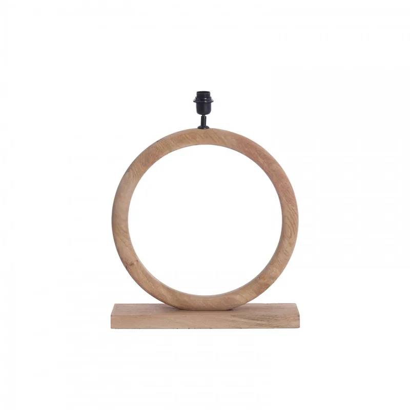 Tafellamp Nubia Mangohout - (excl. kap) de Light & Living en Naturel – photo produit