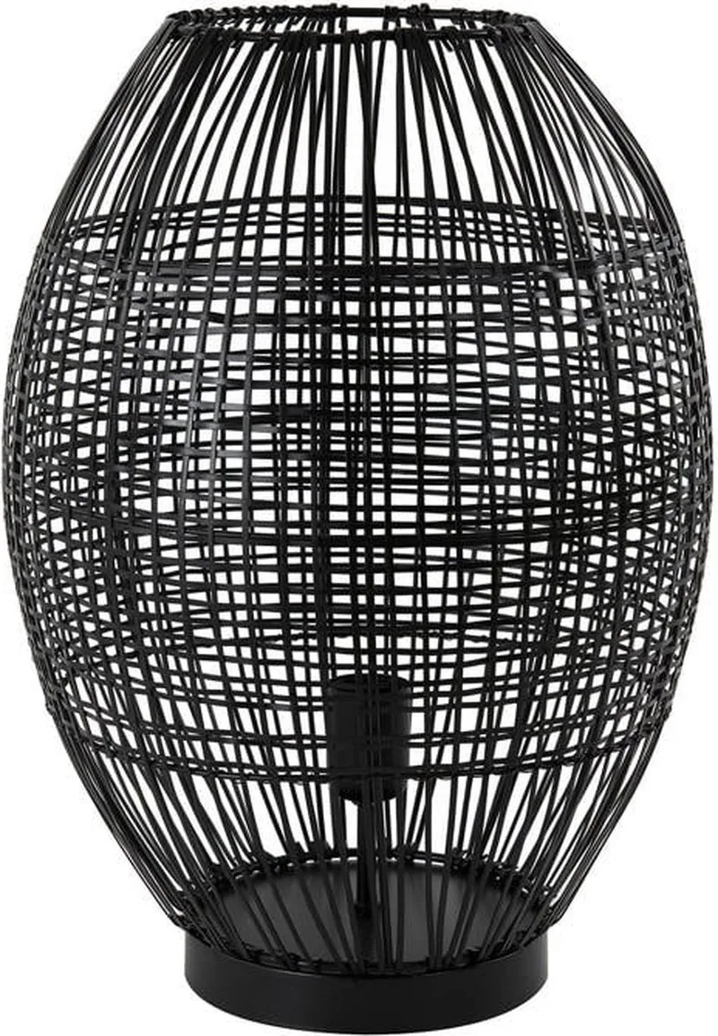 Tafellamp Ø34x48 cm KOBINA mat von Light & Living in Schwarz – Produktfoto