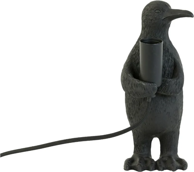 Tafellamp Penguin - 12x12x24cm - Modern de Light & Living en Noir – photo produit