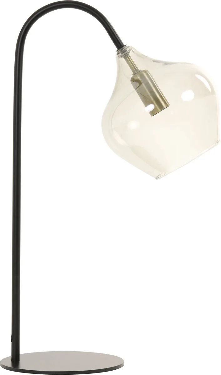 Tafellamp Rakel - 28x17x50,5cm - Luxe von Light & Living in Schwarz – Produktfoto